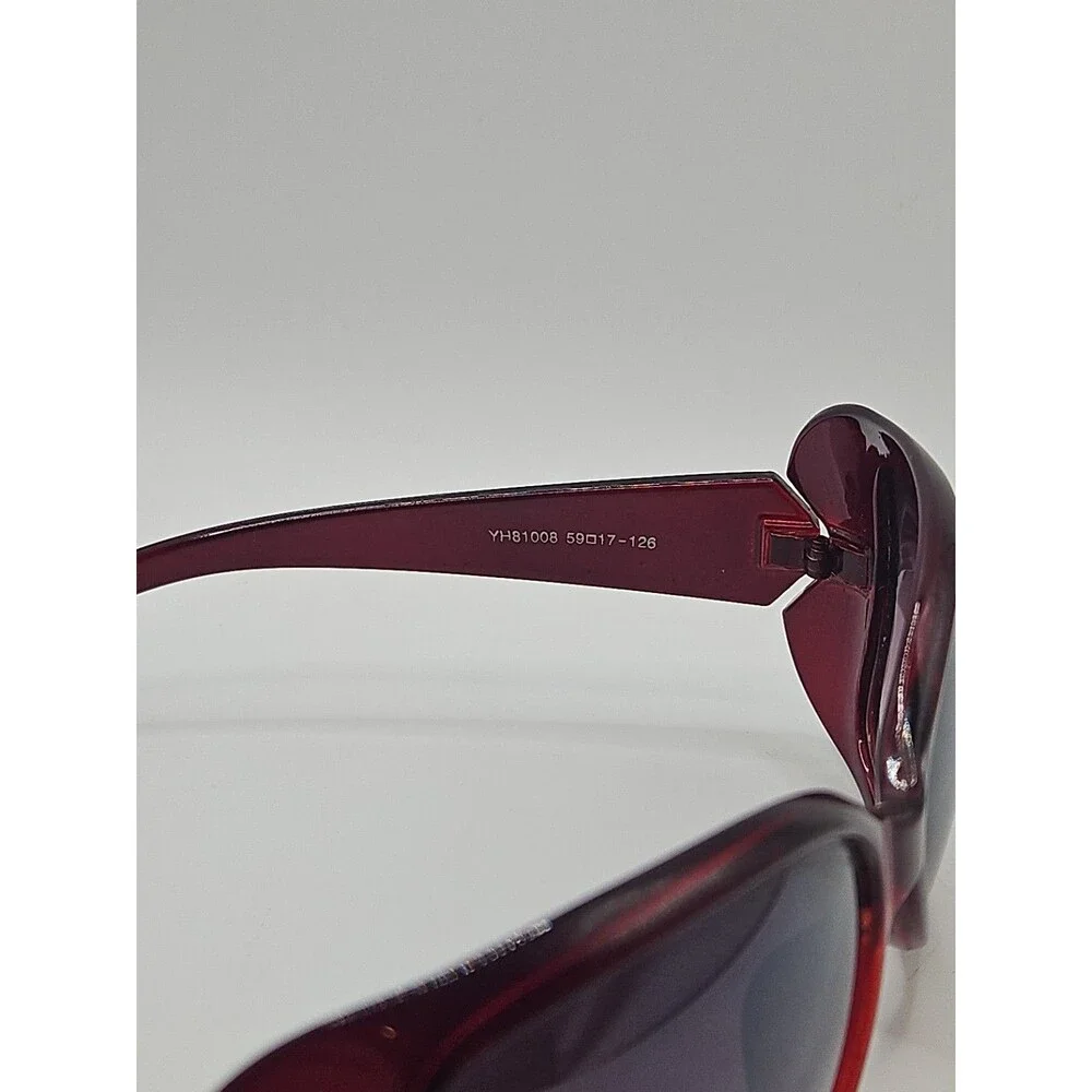 Youth Humars YH81008 Glasses Frames 59mm Dark Red Square Large Fit